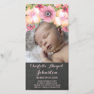 Rustic Schoolbord Roze Bloemen Bedankt Bruisfeest