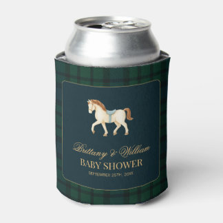 Rustic Schotse Plaid Paard Baby Shower Blikjeskoeler