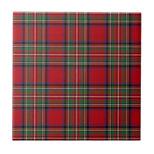 Rustic Schotse Ruit Schrift Rode Groene Tartan Tegeltje