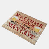 RUSTIC Schuur Hout Funny BEER MAN GROTTA | Welkom Deurmat (Schuin)