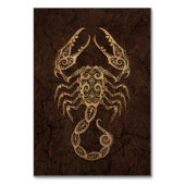 Rustic Scorpio Zodiac Teken op Stone Effect Kaart (Voorkant)