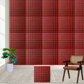 Rustic Scottish Red Tartan Plaid Pattern Tegeltje