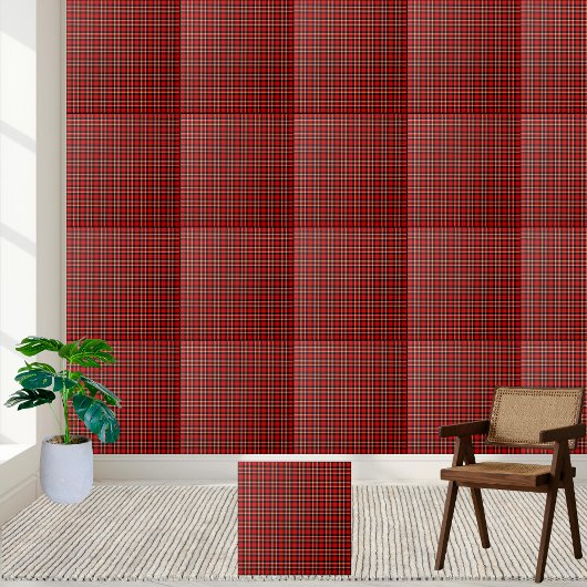 Rustic Scottish Red Tartan Plaid Pattern Tegeltje