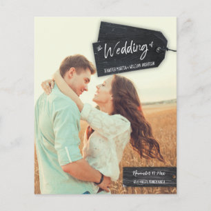 Rustic Scrapbook Photo Wedding Program
