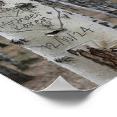 Rustic Script Bossen betrokken Keepsake Poster (Hoek)