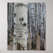 Rustic Script Bossen betrokken Keepsake Poster (Voorkant)
