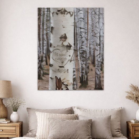 Rustic Script Bossen betrokken Keepsake Poster