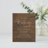 Rustic Script Country Barn Woodland Budget Wedding (Staand voorkant)