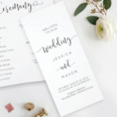 Rustic Script Drie-Voudig Huwelijksprogramma