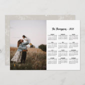 Rustic Script Family Foto 2026 Kalender 12 maanden Feestdagenkaart (Voorkant / Achterkant)