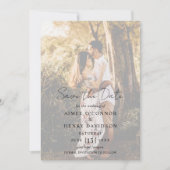 Rustic Script Foto Moderne Trouwdag Save The Date (Voorkant)