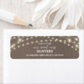 Rustic Script Future Mr Mrs Wedding Return Address Etiket (Insitu)