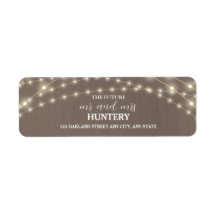 Rustic Script Future Mr Mrs Wedding Return Address