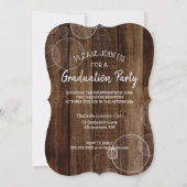 Rustic Script Gold Bokeh Photo Afstuderen Kaart (Achterkant)