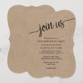 Rustic Script Kraft Doe Mee Elke Gelegenheid Kaart (Voorkant / Achterkant)