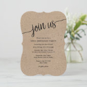 Rustic Script Kraft Doe Mee Elke Gelegenheid Kaart (Staand voorkant)