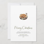 Rustic Script Lettertype Botanische Kerstgroet  Feestdagenkaart (Voorkant)