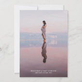 Rustic Script Modern Photo Oh Baby shower Kaart (Achterkant)