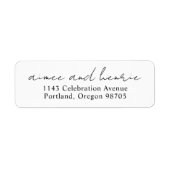 Rustic Script Modern Wedding Etiket (Voorkant)