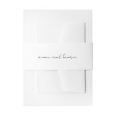 Rustic Script Modern Wedding Uitnodigingen Wikkel (Voorkant Voorbeeld)