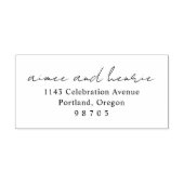 Rustic Script Moderne Trouwdag Rubberstempel (Afrduk)