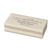 Rustic Script Moderne Trouwdag Rubberstempel (Stempel)