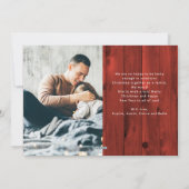 Rustic Script Multi Foto Raster | Prettig Kerstfee Feestdagenkaart (Achterkant)