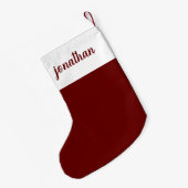 Rustic Script Name Persoonlijke Kerstmis Kleine Kerstsok (Achterkant (Hangend))