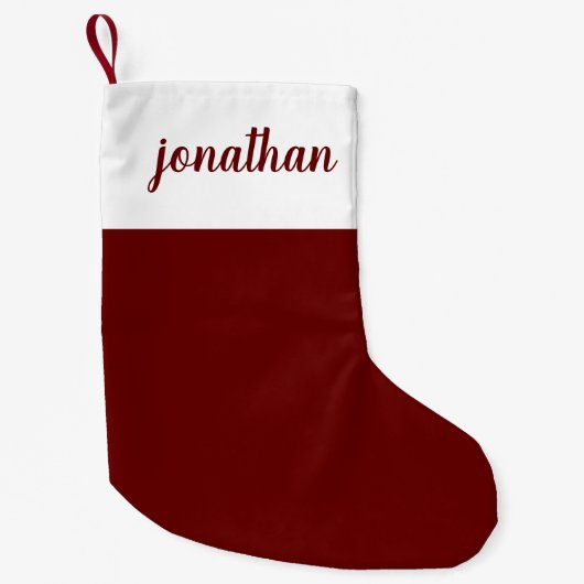 Rustic Script Name Persoonlijke Kerstmis Kleine Kerstsok (Voorkant)