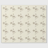 Rustic Script Pas getrouwd Mr Mrs. Net getrouwd Cadeaupapier (Vlak)
