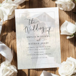 Rustic Script Photo Wedding Kaart<br><div class="desc">Meer  huwelijksuitnodigingen in de Little Bayleigh-winkel!</div>