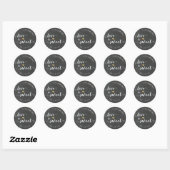 Rustic Script Roze Love is Sweet Trouw Favor Ronde Sticker (Vel)