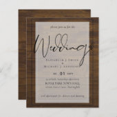Rustic Script Typography Budget Wedding (Voorkant / Achterkant)
