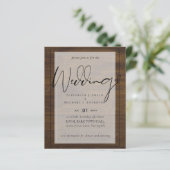 Rustic Script Typography Budget Wedding (Staand voorkant)