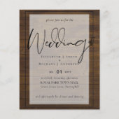 Rustic Script Typography Budget Wedding (Voorkant)