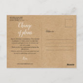 Rustic Script Vrijgezellenfeest Wijzig de datum ci Briefkaart (Achterkant)