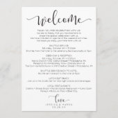 Rustic Script Wedding Itinerary - Weddenschap Programmakaart (Voorkant)