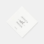 Rustic Script Wedding Napkin Cocktail Napkin Servet (Hoek)