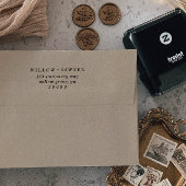 Rustic Script Wedding Return-adres Zelfinktende Stempel