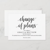 Rustic Script, Zwart, Uitstel van de bruiloft, Bew Informatiekaartje (Voorkant / Achterkant)