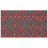 Rustic Seafood Pattern Dark Gray Crawfish Lobster  Tafelkleed (Voorkant (Horizontaal))