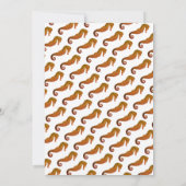 Rustic Seahorse, Aquatic Birthday Party Kaart (Achterkant)