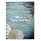 Rustic Seashells Sand Dollar Welcome Beach House Notitieboek (Voorkant)