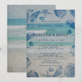 Rustic Seashells Zee Ocean Beach Kaart (Voorkant / Achterkant)