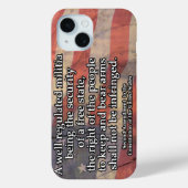 Rustic Second Amendment Typography US Flag Case-Mate iPhone Case (Achterkant)