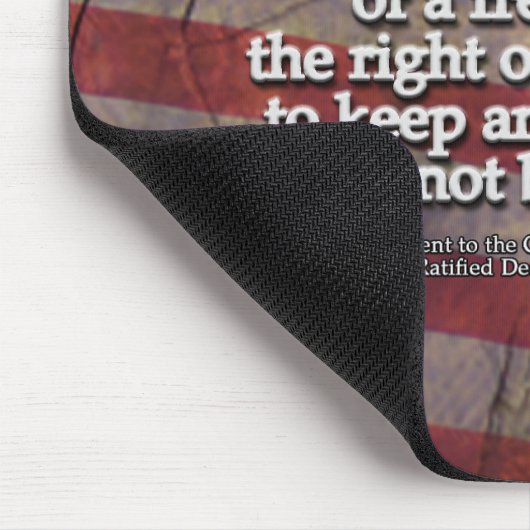 Rustic Second Amendment Typography US Flag Muismat (Hoek)