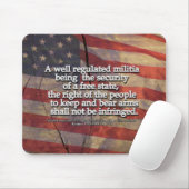 Rustic Second Amendment Typography US Flag Muismat (Met muis)