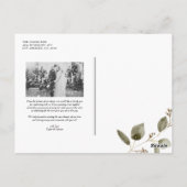 Rustic Seed Eucalyptus Foto bruiloft Hartelijk dan Briefkaart (Achterkant)