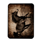 Rustic Sepia Galloping Horse Magneet (Verticaal)