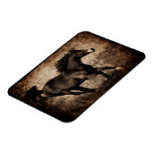 Rustic Sepia Galloping Horse Magneet (Linkerzijde)